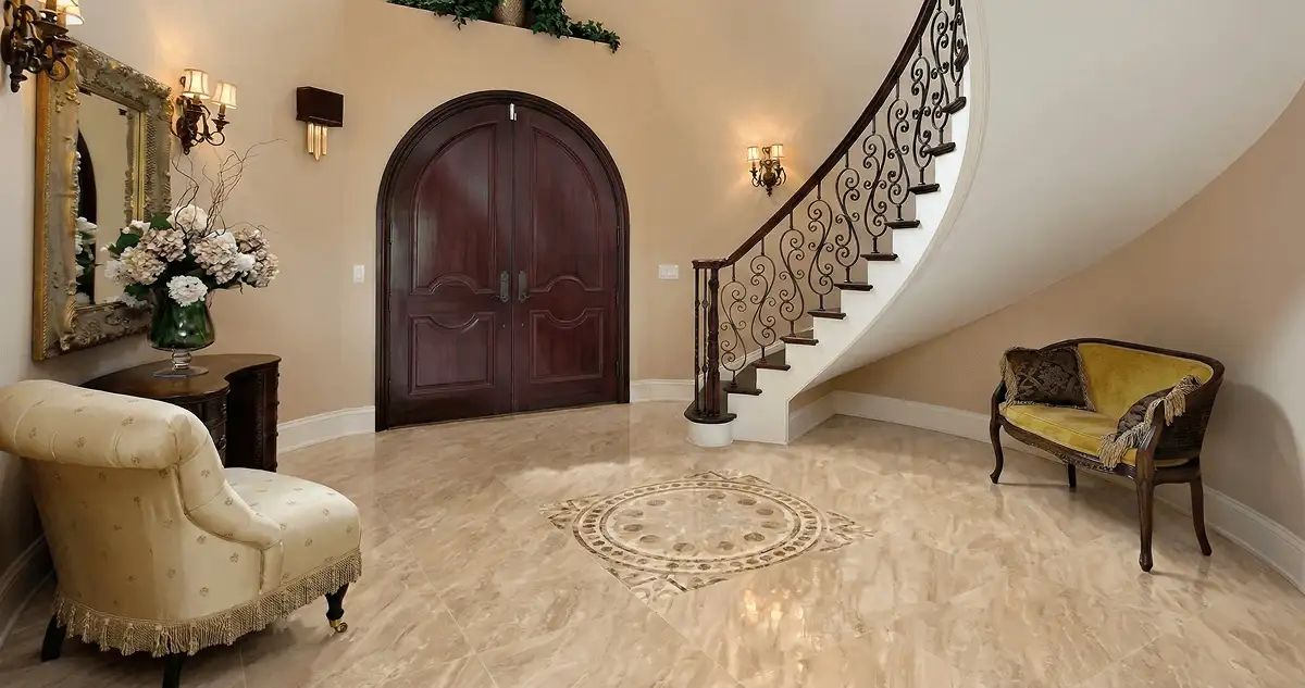 Entrance hall with professionally installed ceramic tile flooring in Staten Island NY