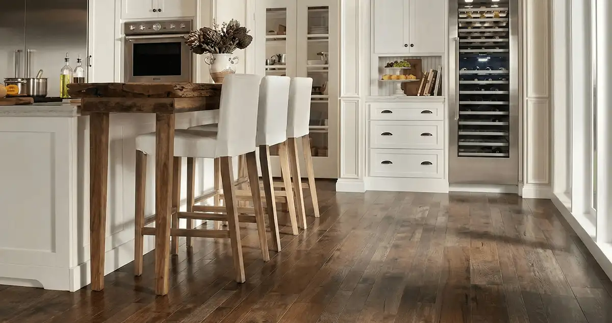 Professionally installed and refinished hardwood flooring in a residential home, showcasing smooth finish and natural wood tones in Staten Island, NY