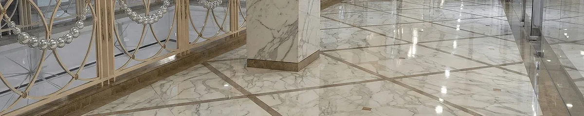 Beautiful marble floor professionally installed in Staten Island, NY