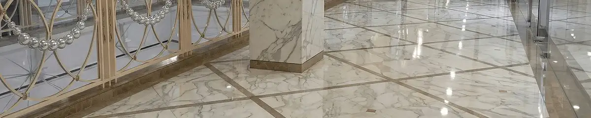 Beautiful marble floor professionally installed in Staten Island, NY